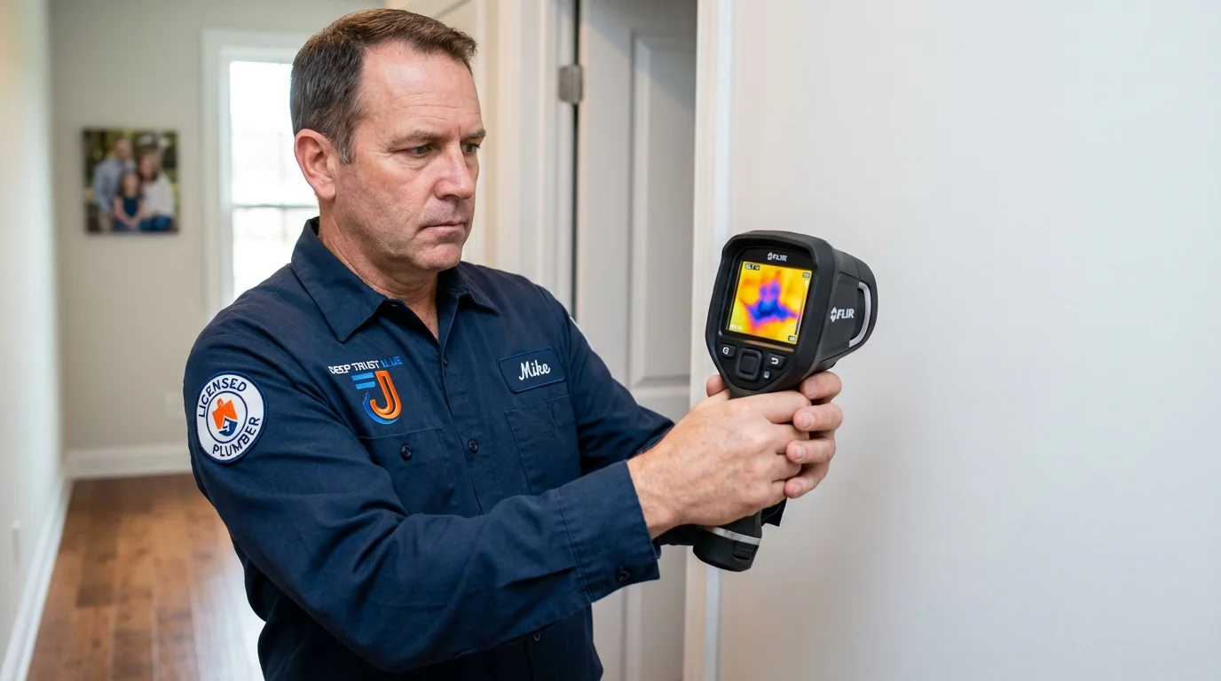 Thermal imaging leak detection by Johns Plumbing LLC in Coldwater